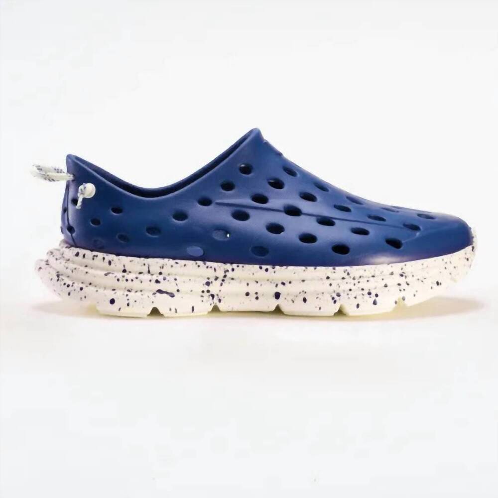 NEW KANE FOOTWEAR unisex revive active recover shoes in indigo/cream speckle